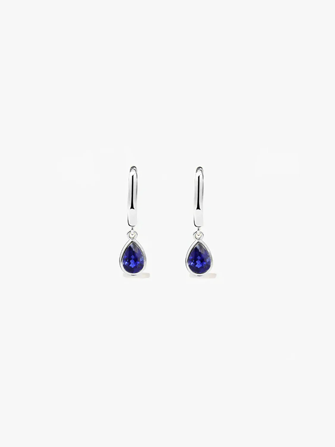 Solitaire Teardrop Blue Sapphire Drops