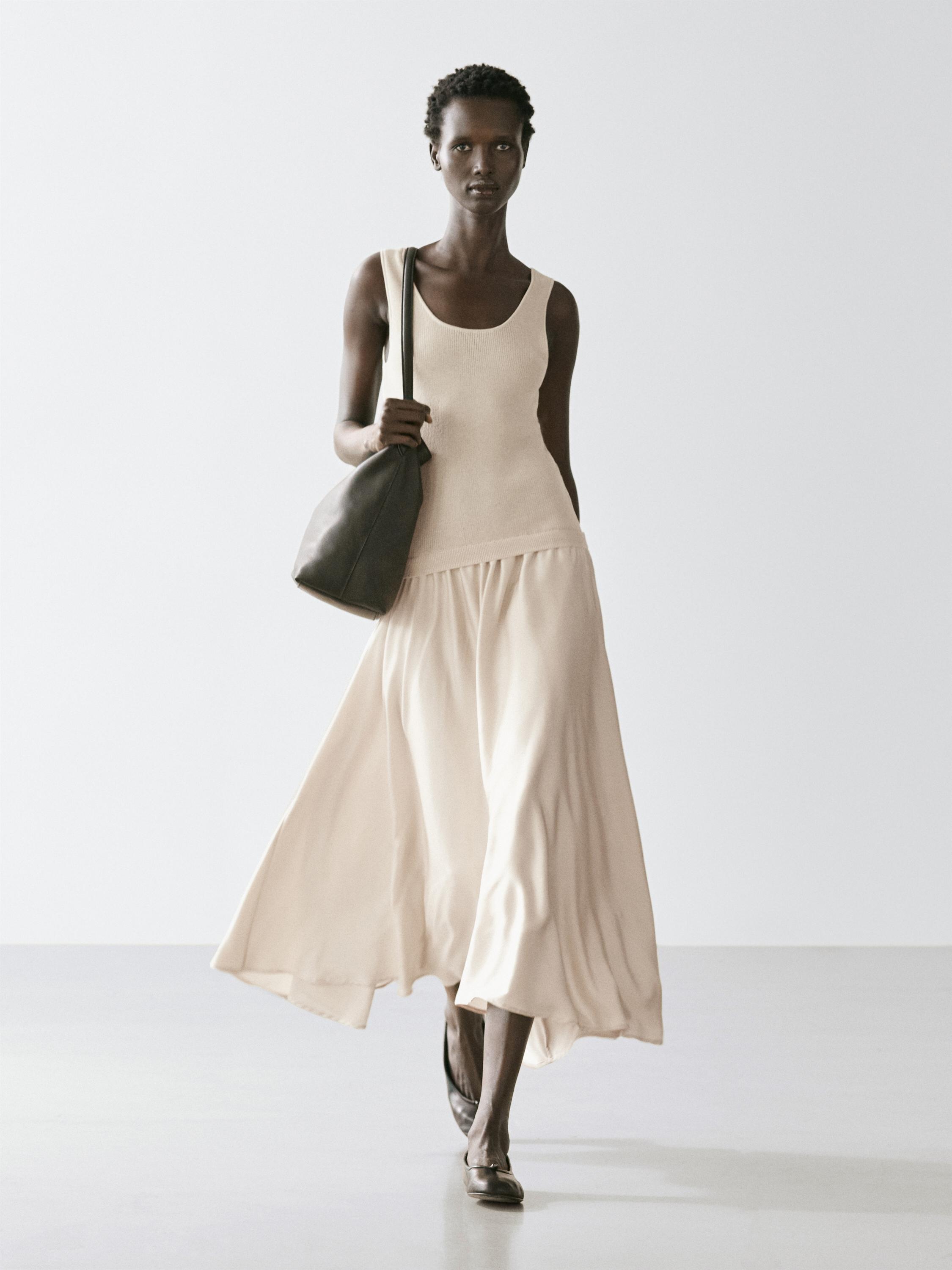 Vestido combinado tirantes