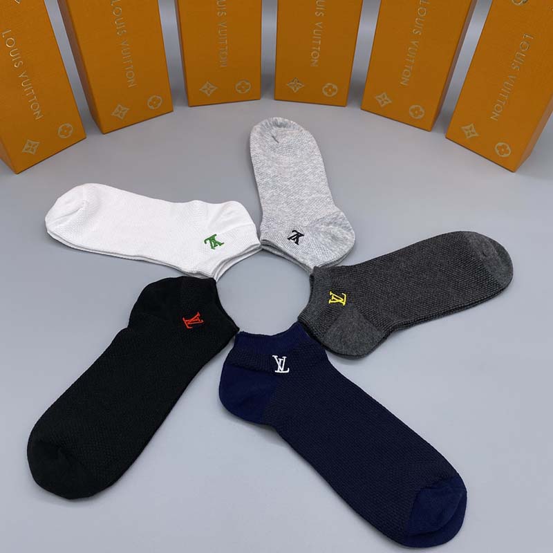 Set of 5 Pairs of Cotton sweat-absorbent Ankle Socks WZ-924000229