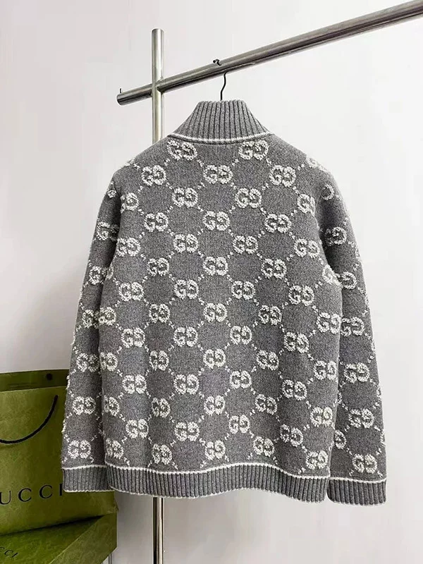 Printed wool knitted sweater MY-93261