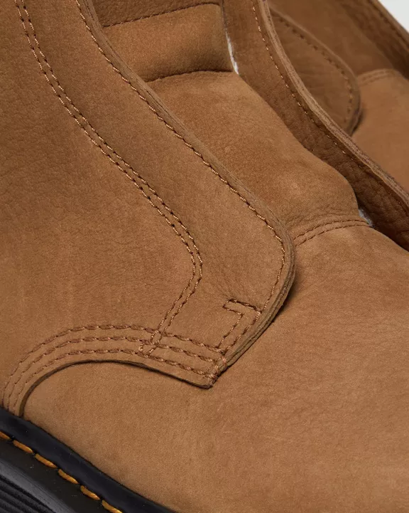 ZEBZAG LACELESS WARM LINED SLIP ON NUBUCK BOOTS