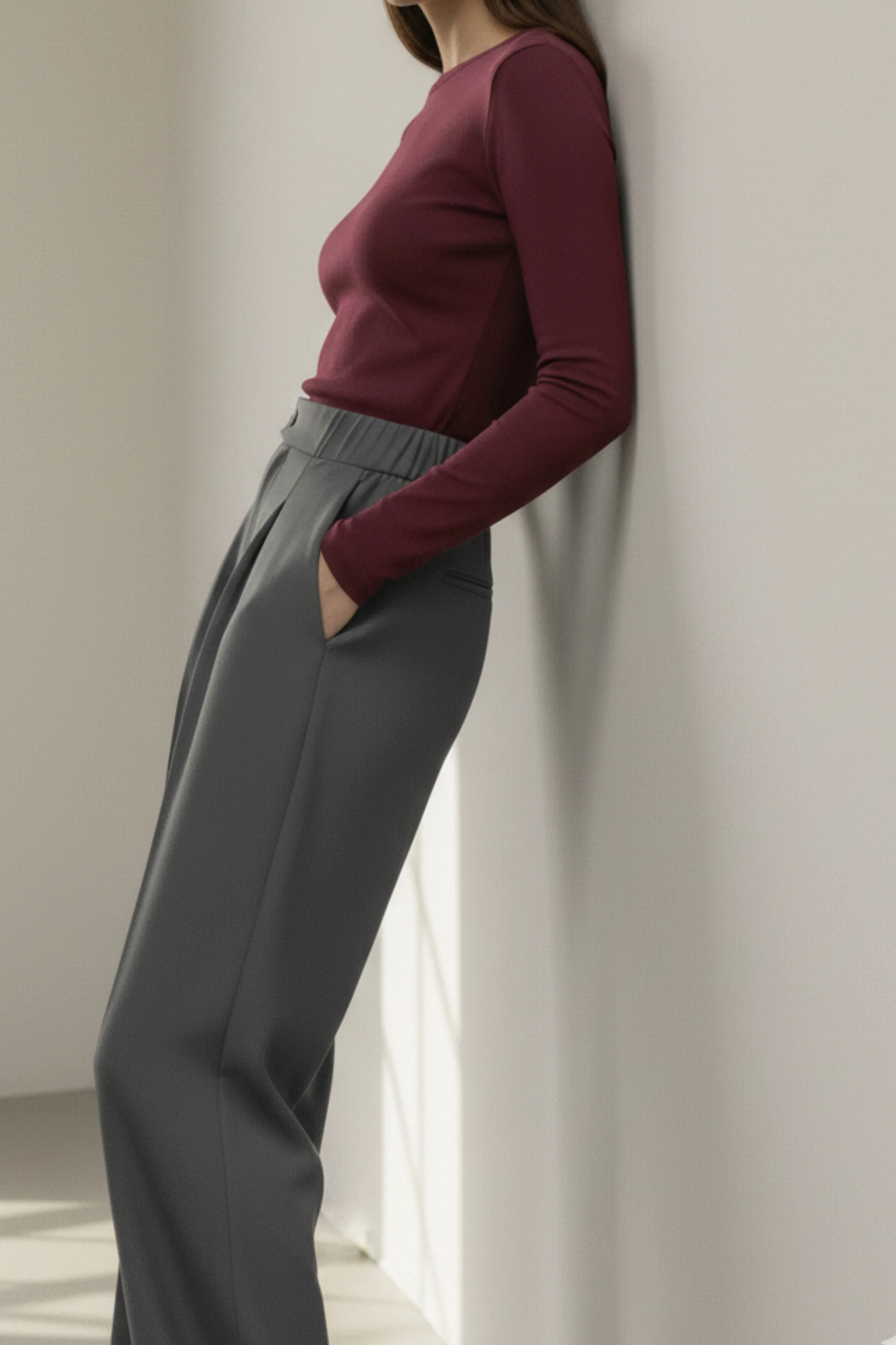 Urban Slate Wide Leg Trouser