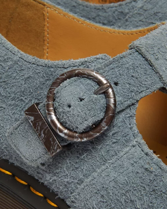 T Bar Napped Leather Shoes