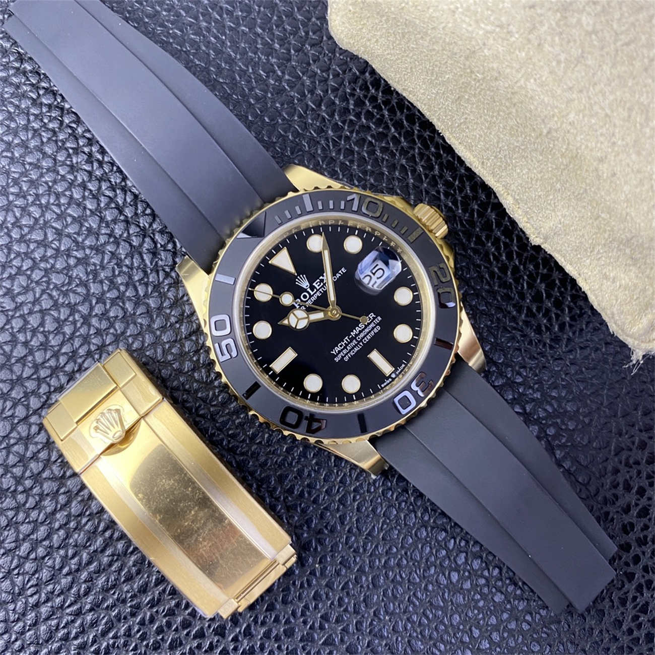 Product Page: Clean Factory Yacht-Master 42 18K Gold Rolex Replica (M226658‐0001)