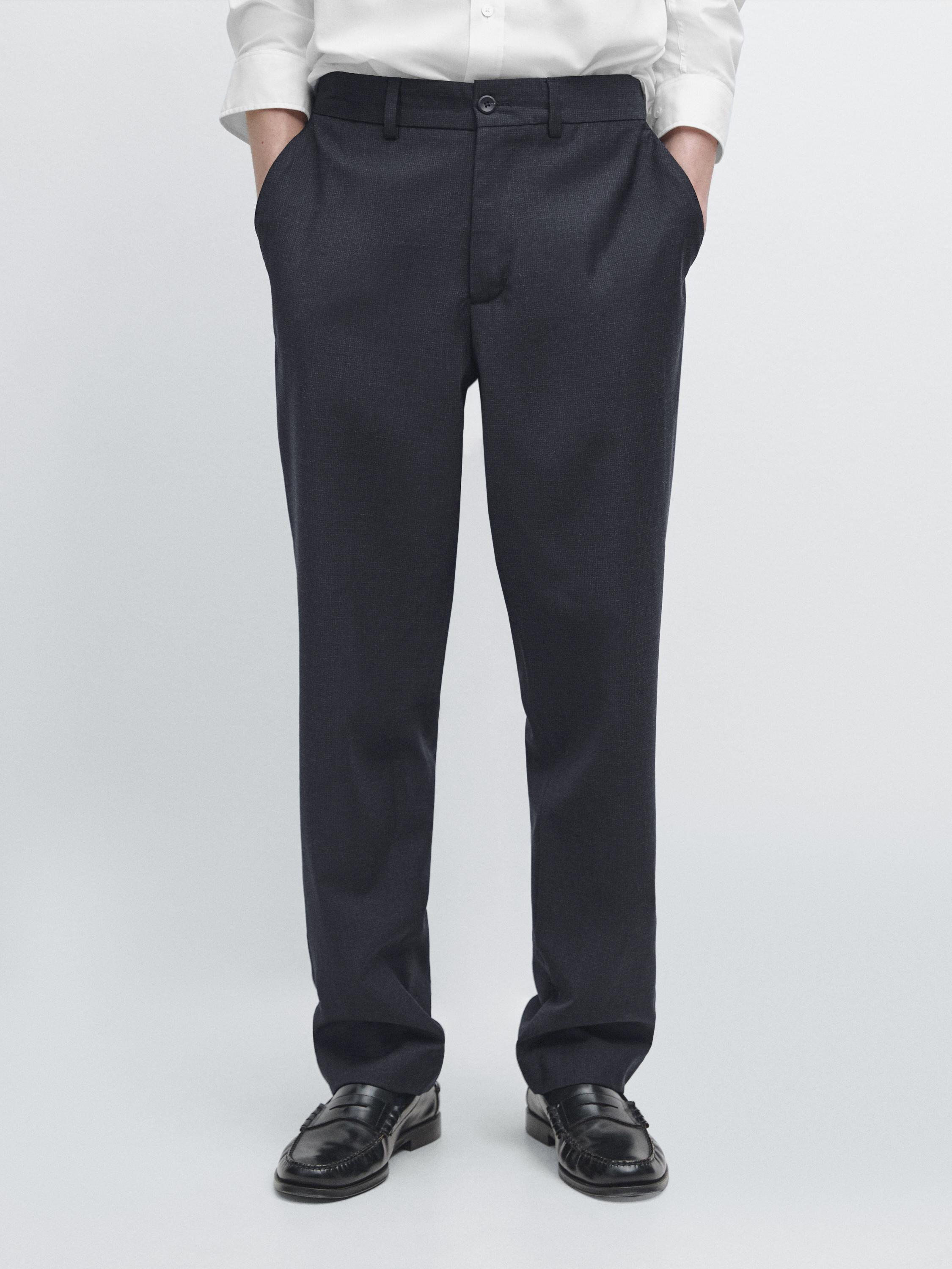 Pantalón pata de gallo lana