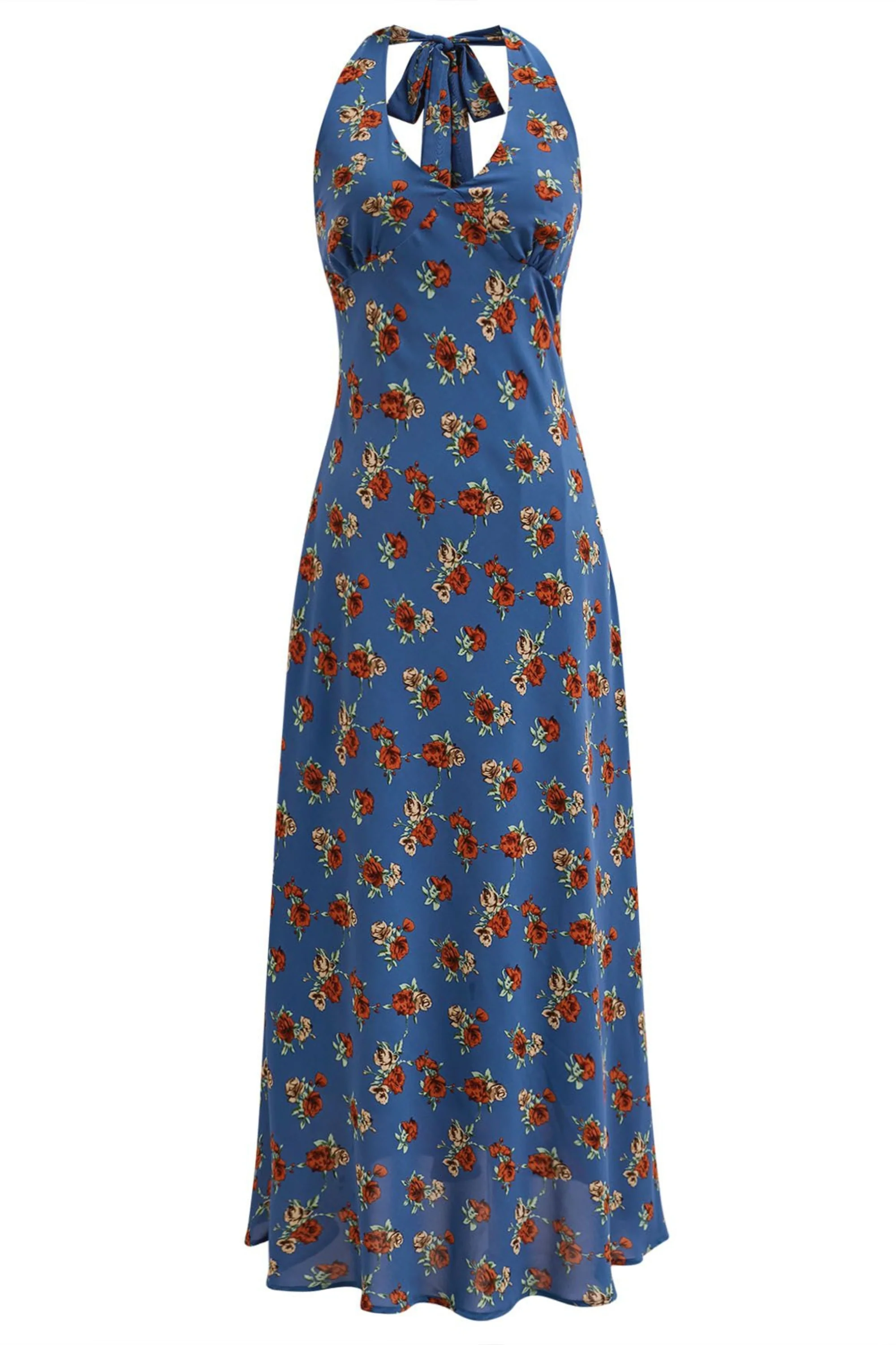 Summer Rose Print Maxi Dress