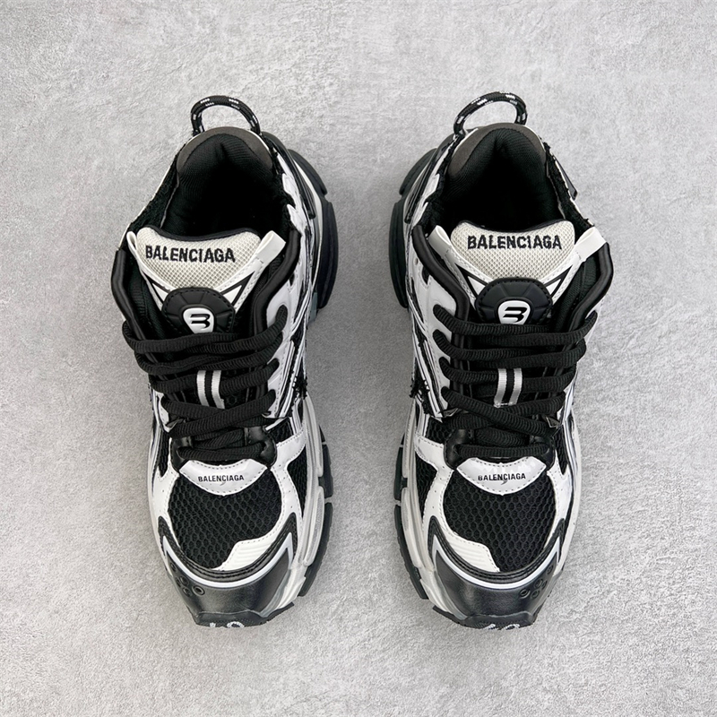 BLCG Runner Nylon Mesh Sneakers Black & White 677402W3RB29010