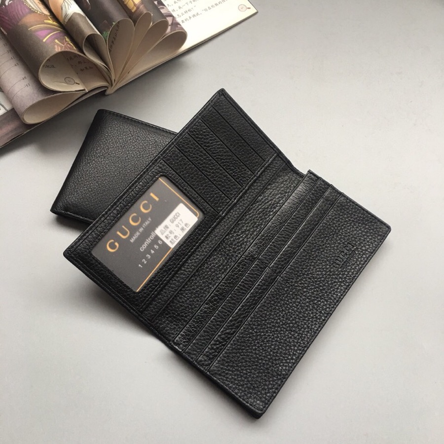 Black Leather Wallet QB-927003