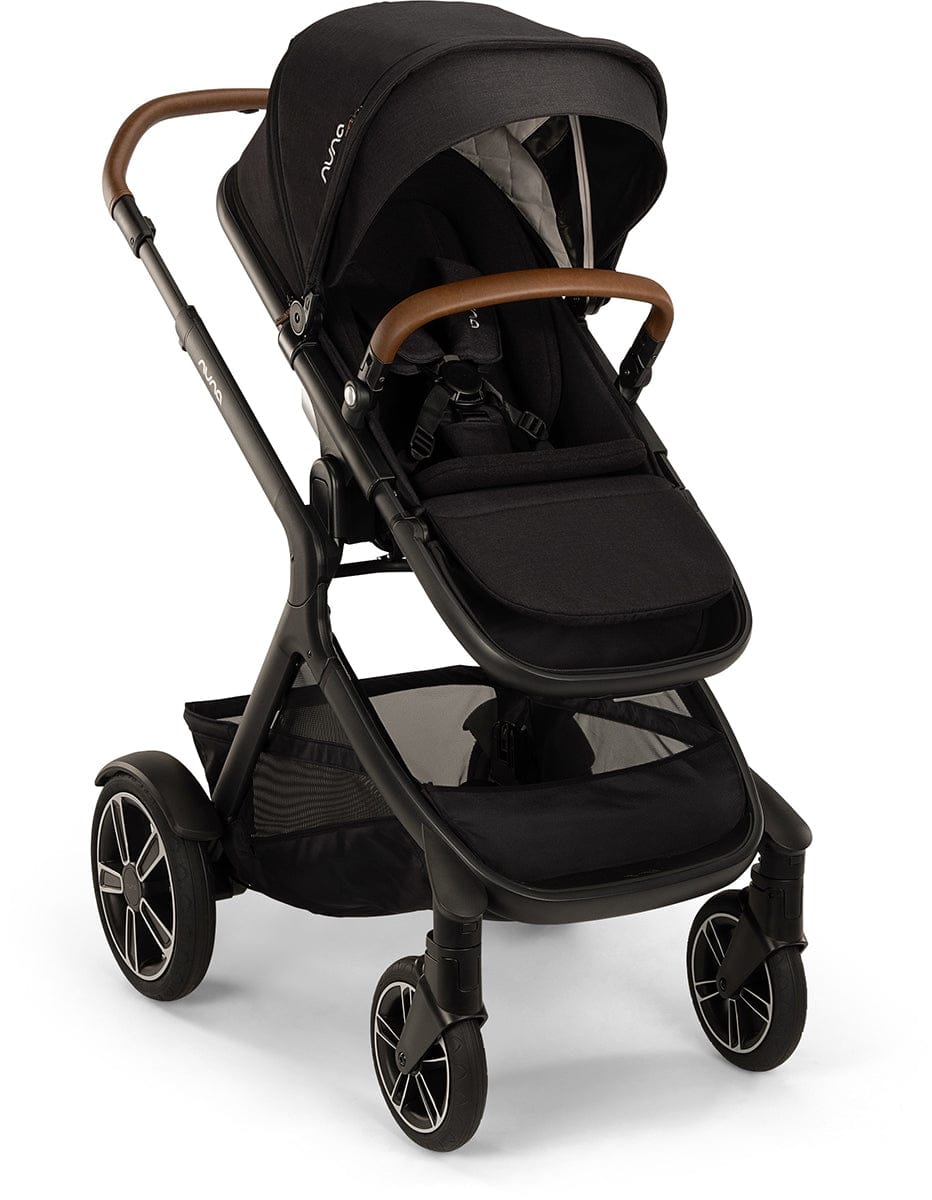 Nuna DEMI Next Double Stroller with Rider Board Bundle - Caviar