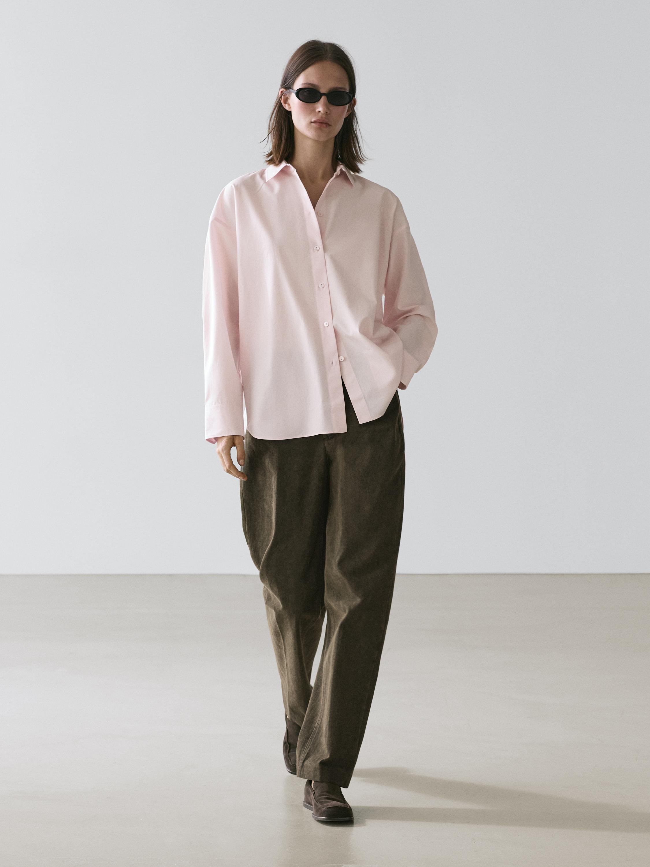 Camisa popelín con algodón