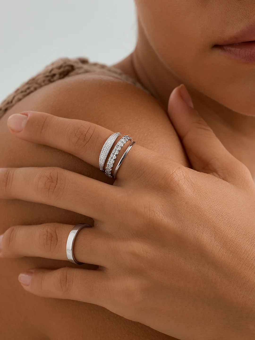 Silver Pave Sapphire Signet Ring