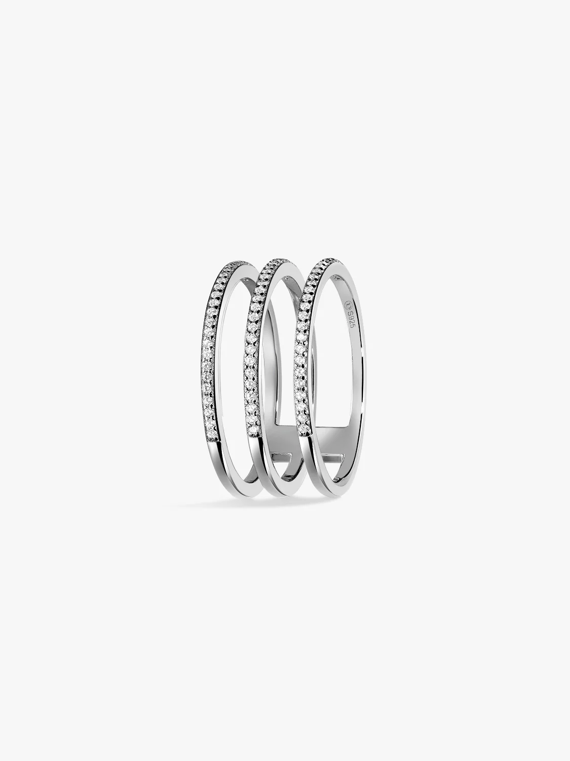 Pave Triple Row Ring