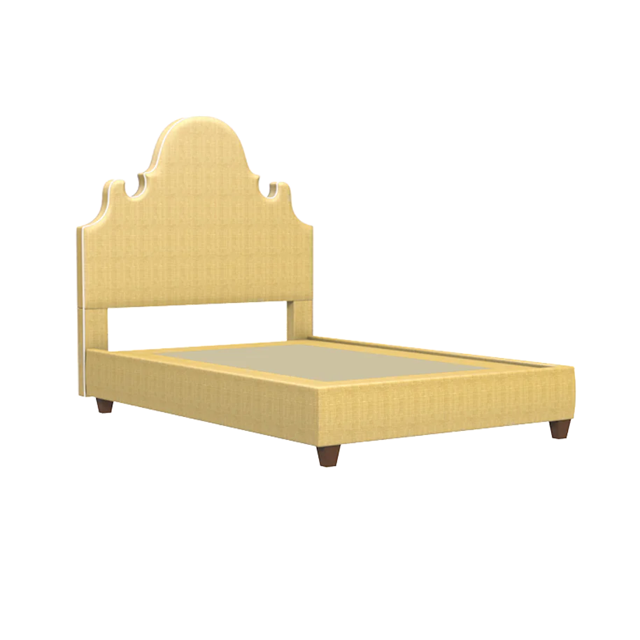 Charleston Platform Bed in Natural Raffia