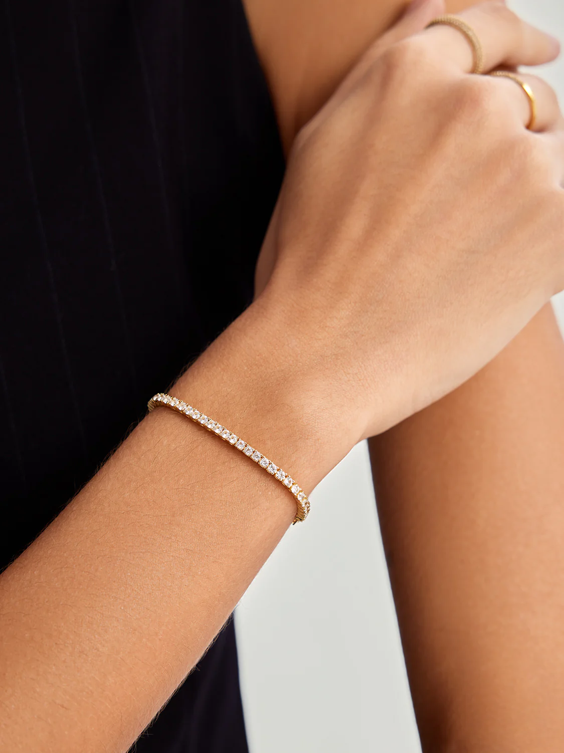 Mixed Link Tennis Bracelet