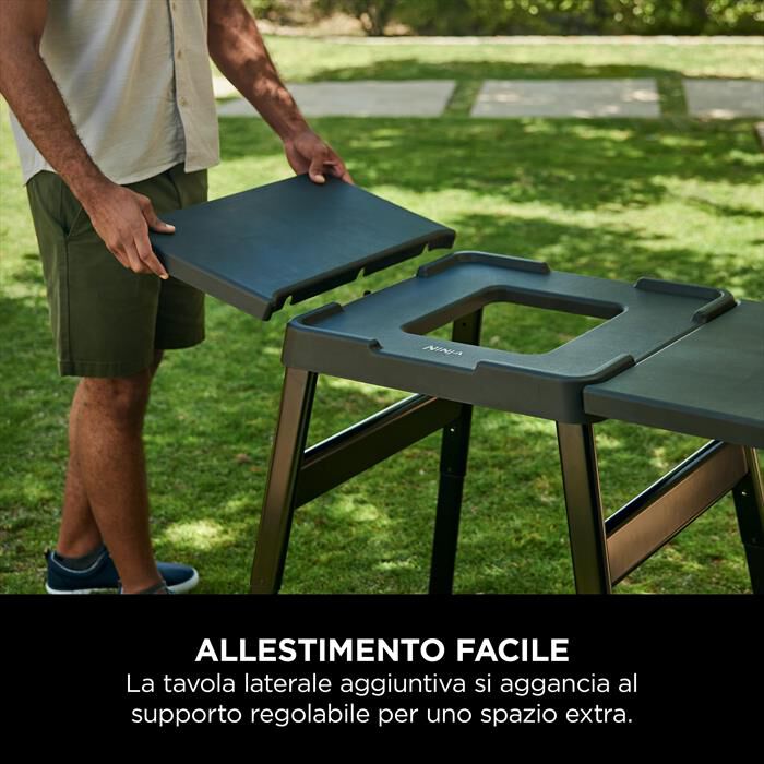 NINJA - STAND UNIVERSALE+VASSOIO WOODFIRE-Nero