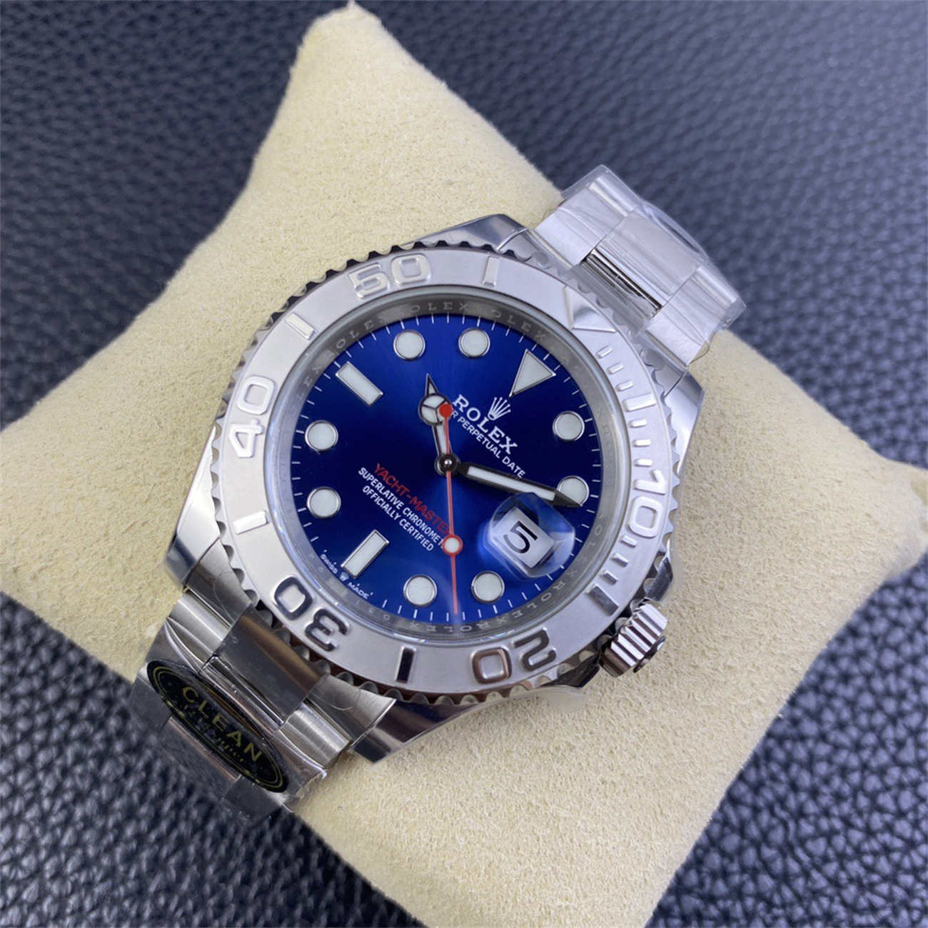 Rolex Yacht-Master Blue Dial Replica – Clean Factory 40mm Platinum Bezel 3235 Clone