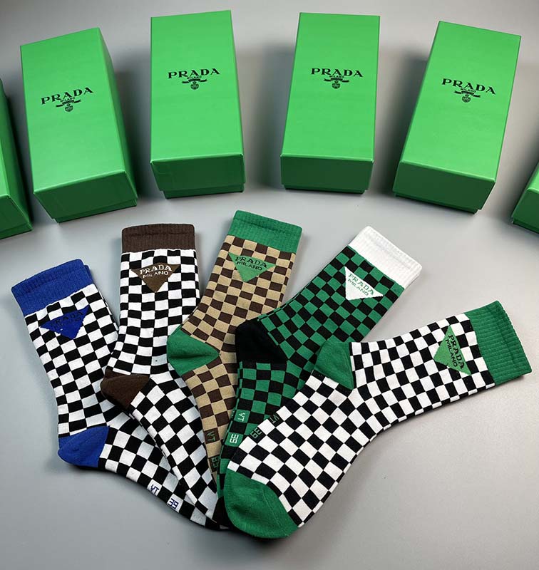 Set of 5 Pairs of Cotton Breathable Crew Socks WZ-924000261
