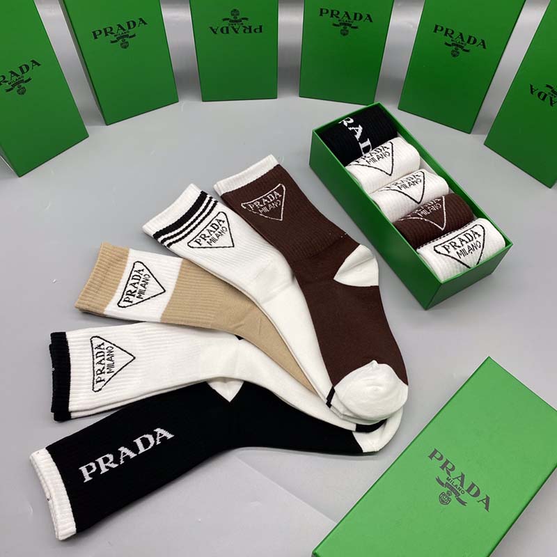 Set of 5 Pairs of Cotton Breathable Crew Socks WZ-924000259