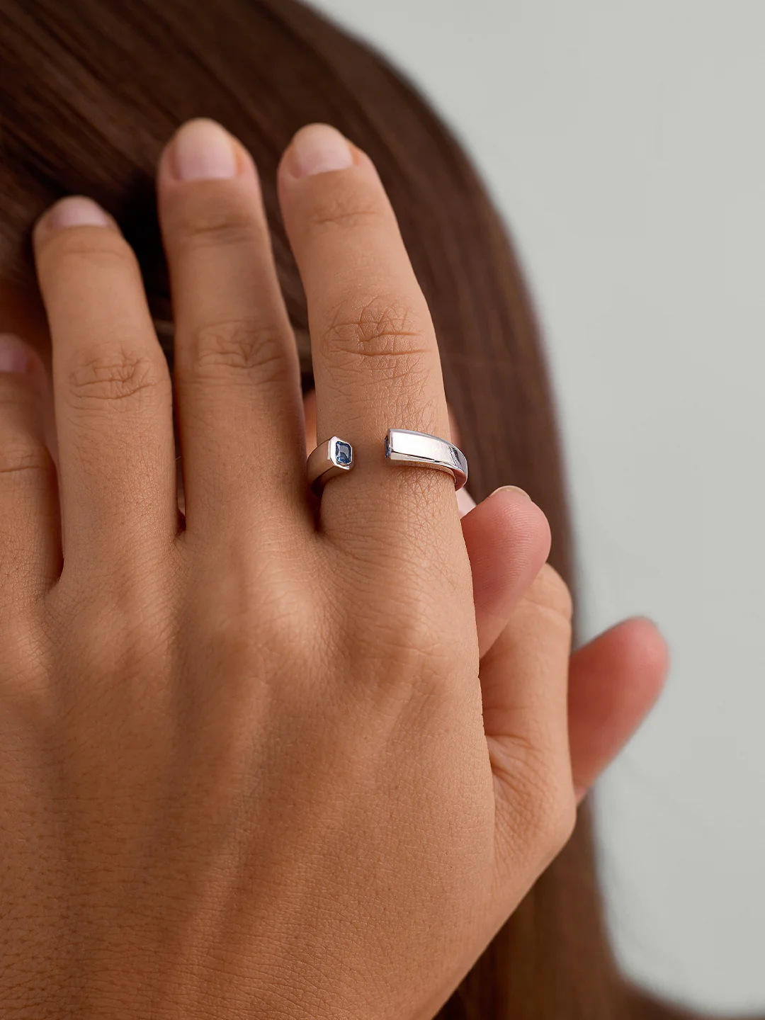 Blue Topaz Open Ring