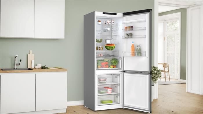 BOSCH - Frigorifero Combinato KGN49OCAF Classe A 203x70 cm-Acciaio