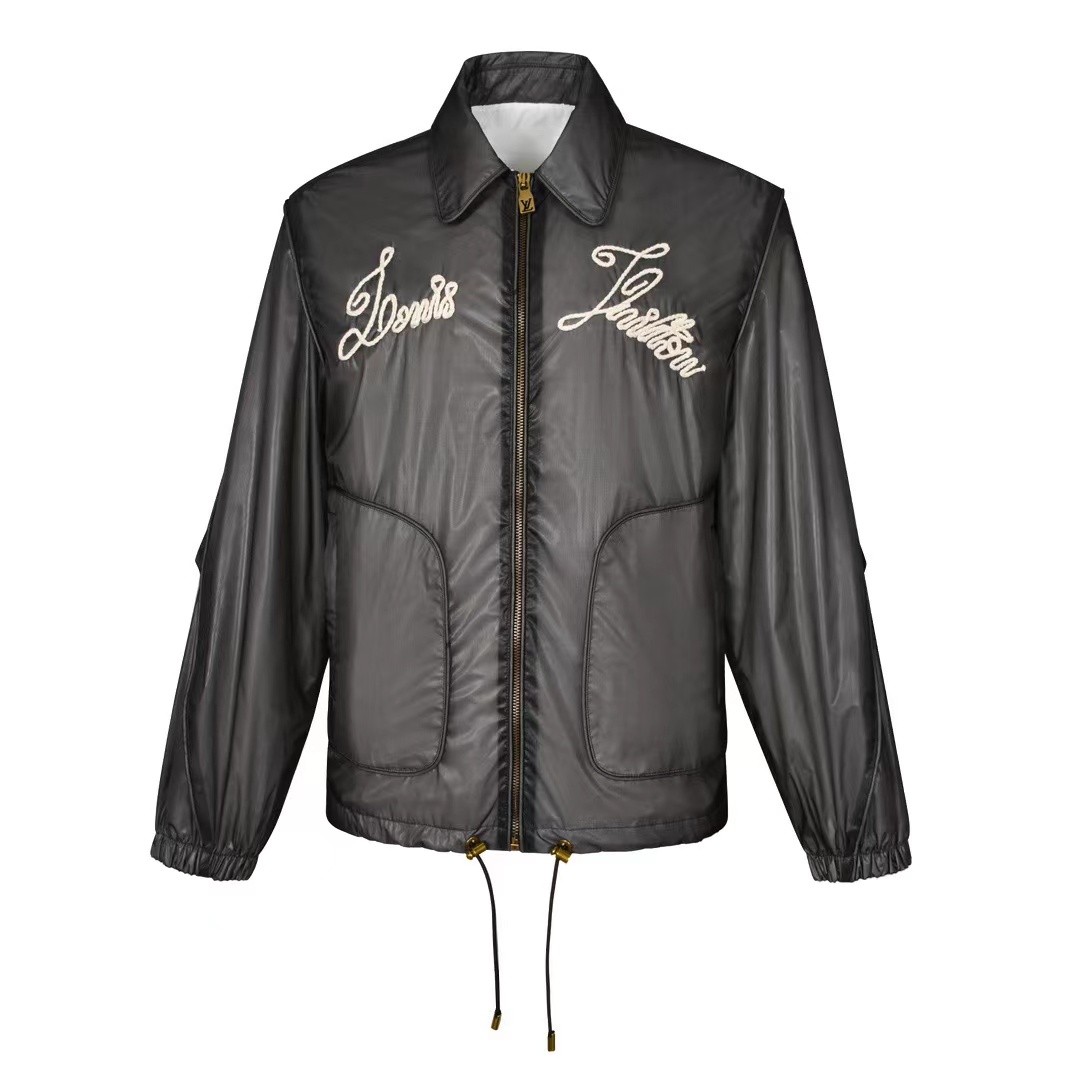 LV 24ss nautical collection transparent drawstring jacket with embroidered logo