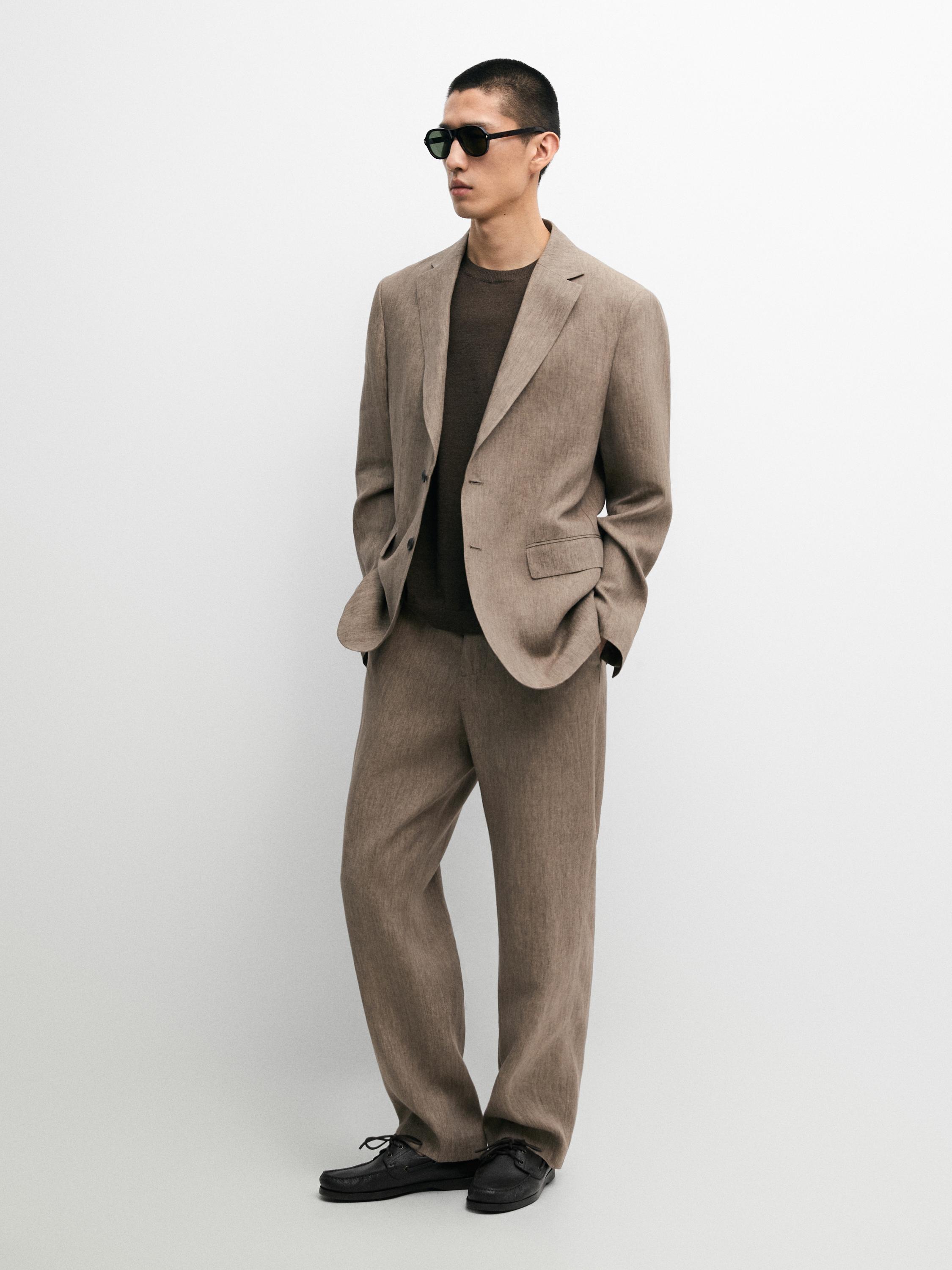 Pantalón traje lino