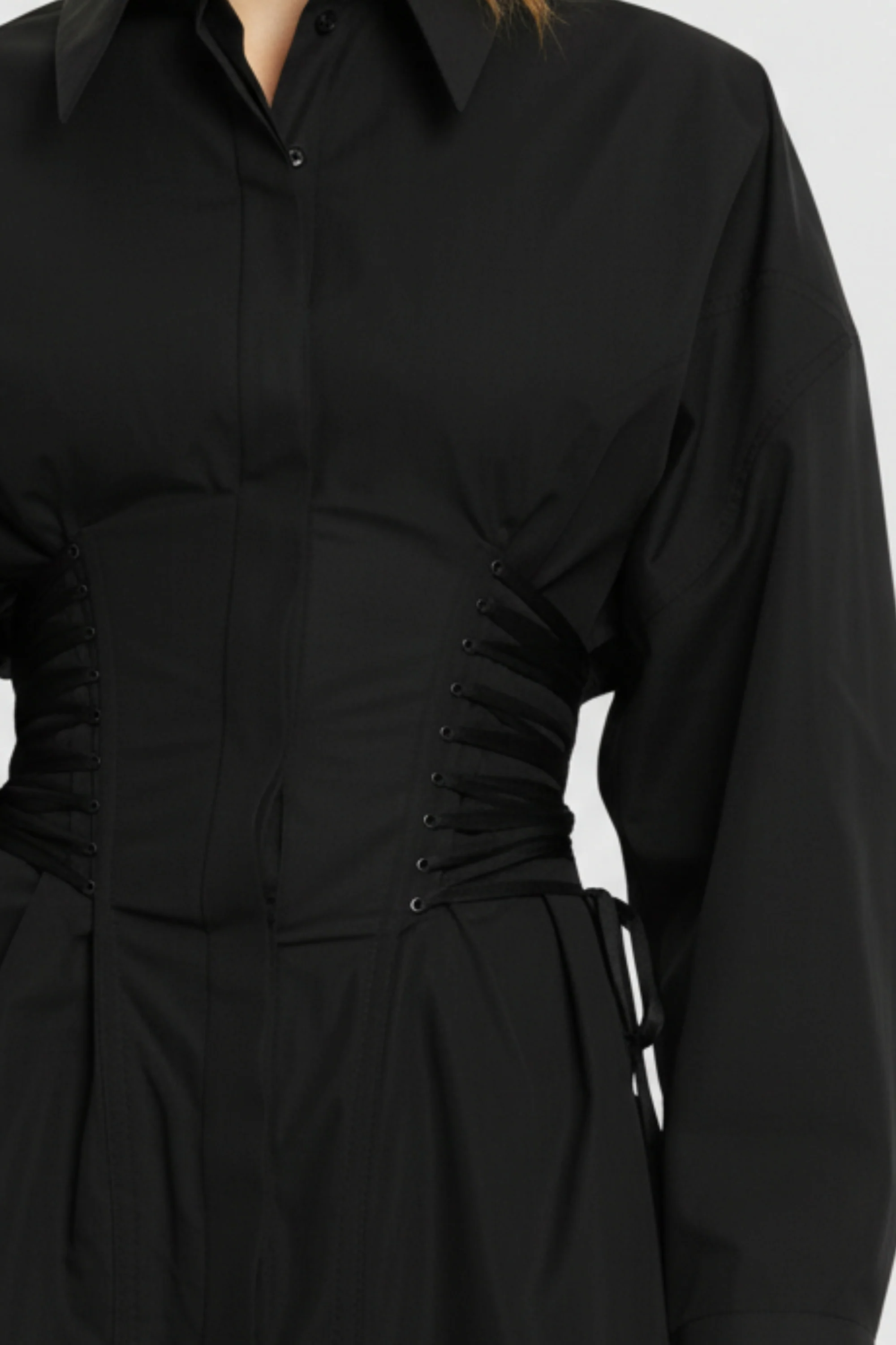Black Tie-up Shirt