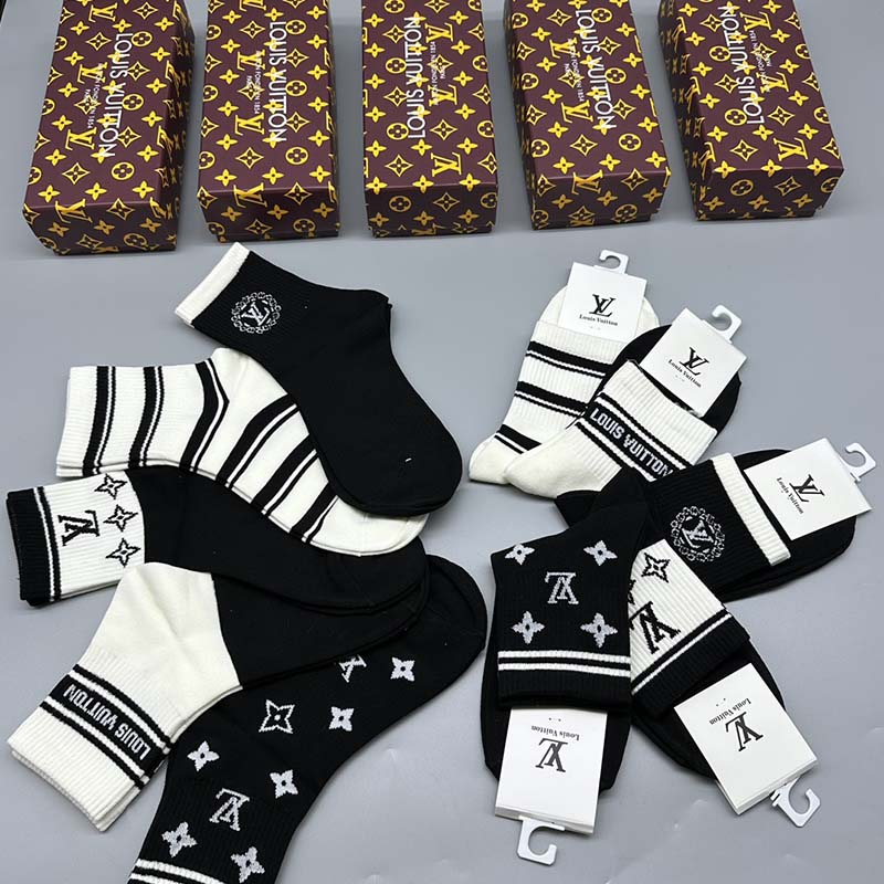 Set of 5 Pairs of Cotton Breathable Ankle Socks WZ-924000278