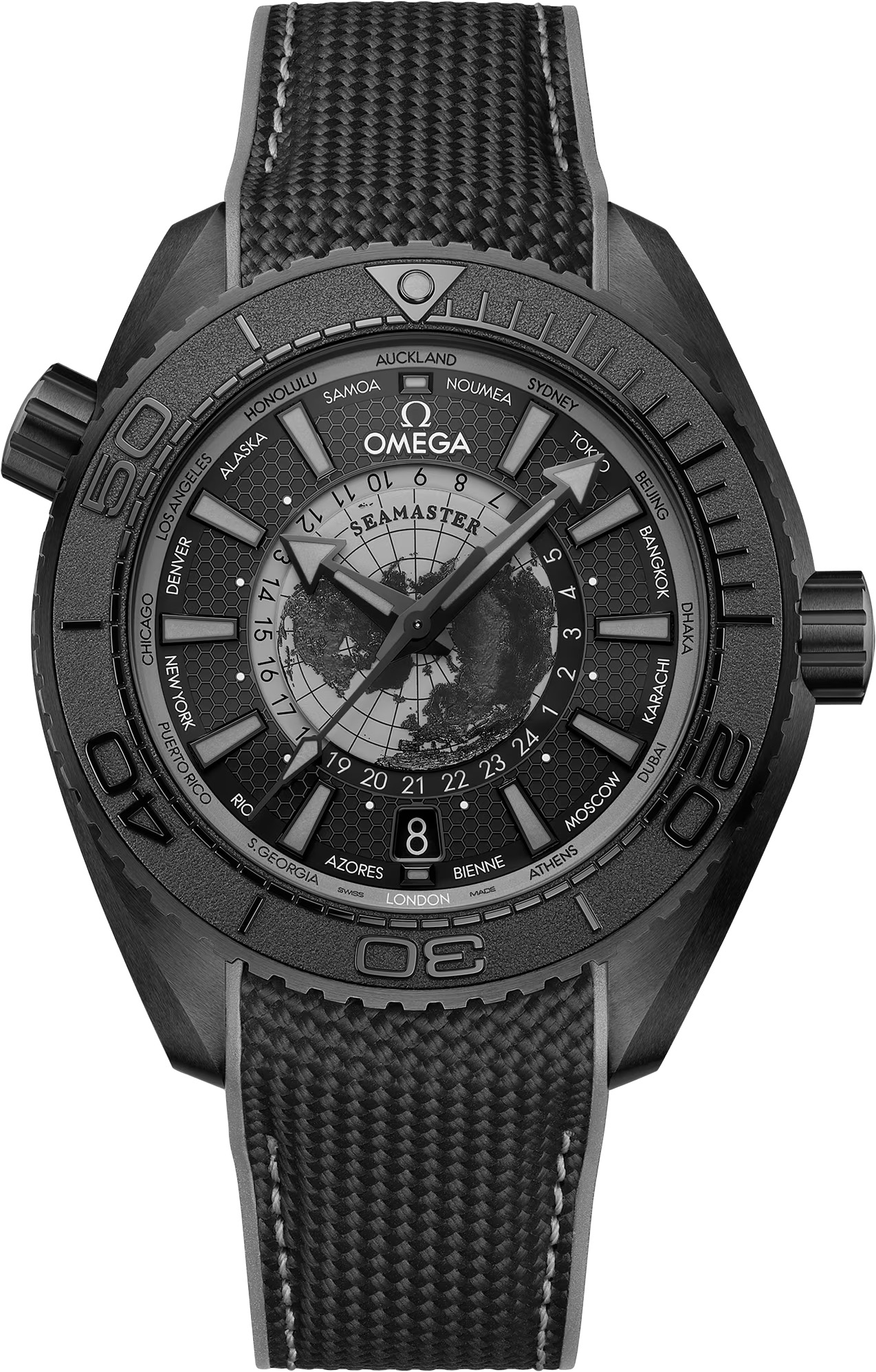 2025 Omega 215.92.46.22.01.007 Seamaster Planet Ocean 600M Worldtimer
