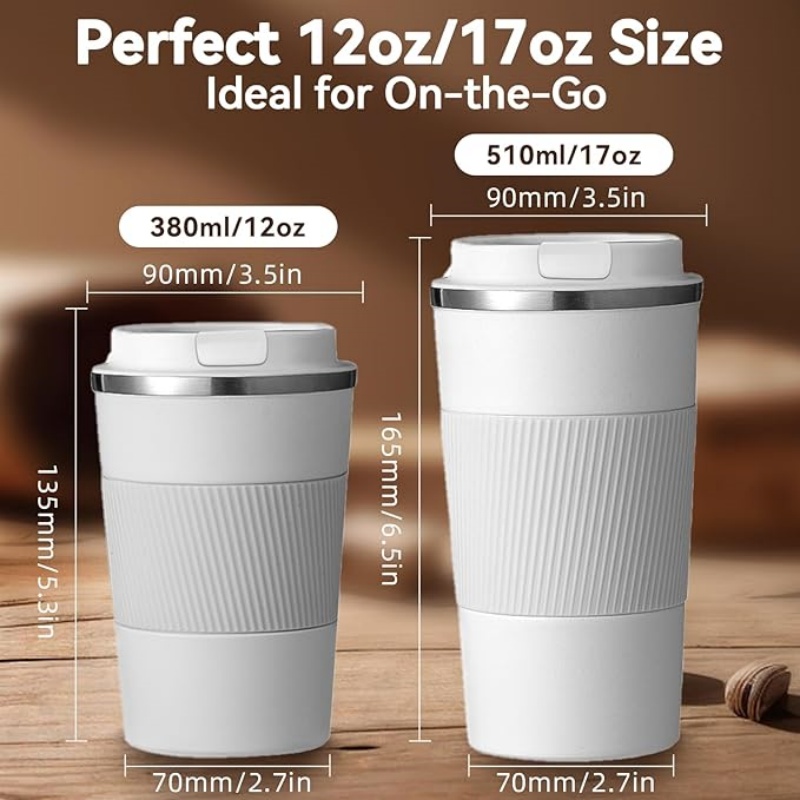 THERMOCLOUD 12OZ Travel Coffee Mug Insulated Coffee Cup
