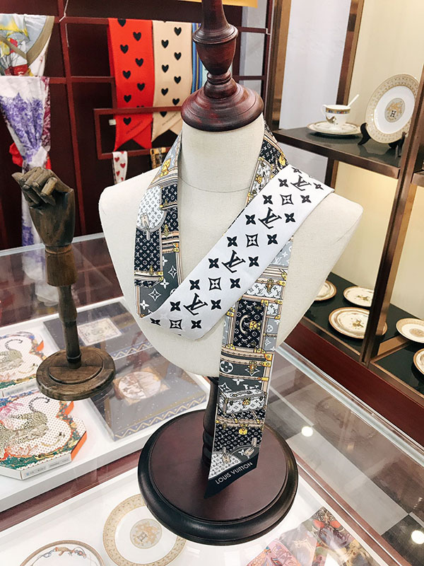 120x8cm Classical Prints Handbag Ribbon Scarf Neck Bow WJ-987042