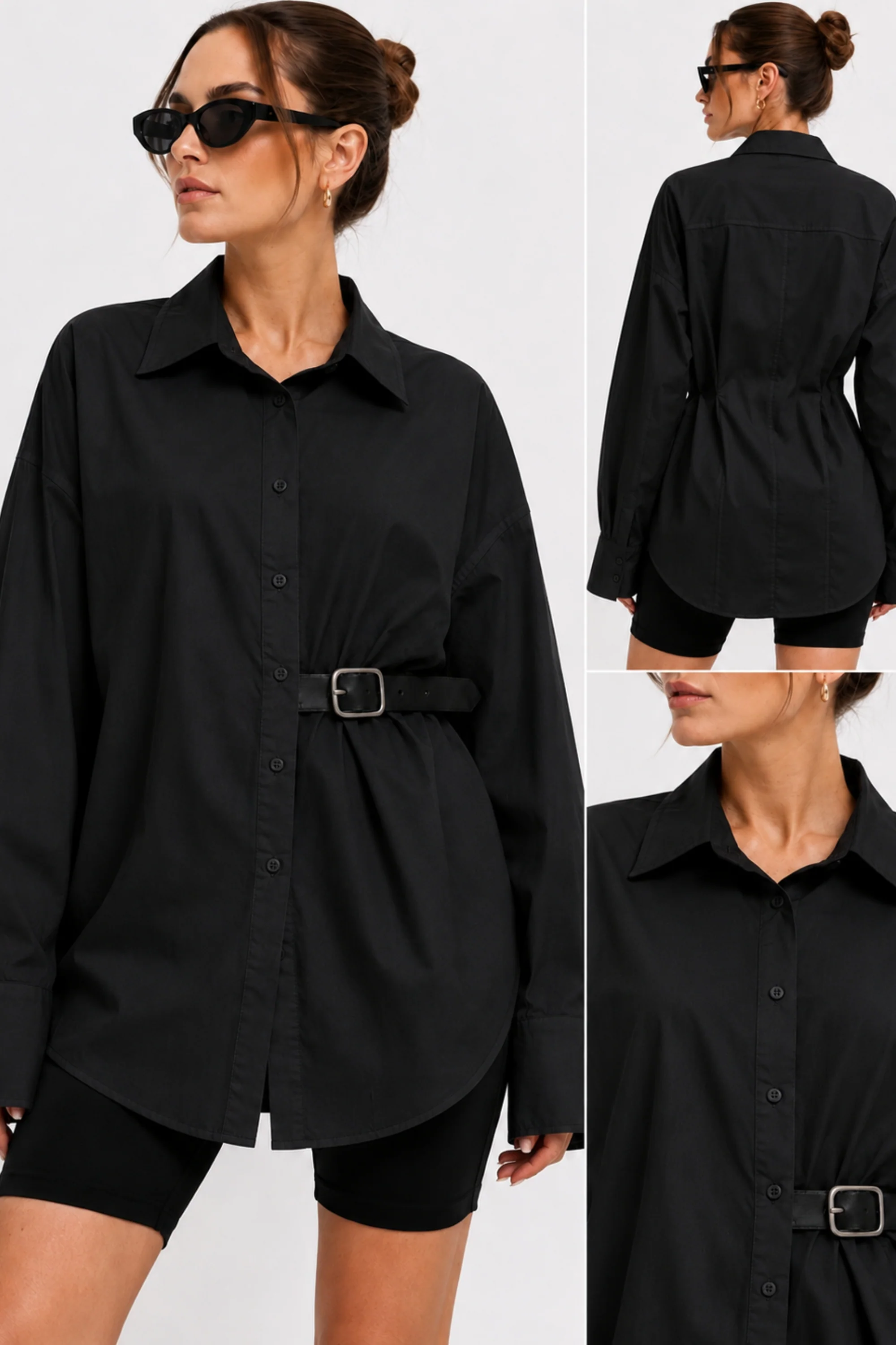 Black Belted Statement Shirt