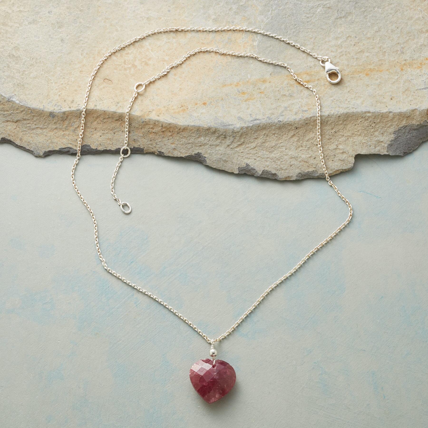 Full Heart Ruby Necklace