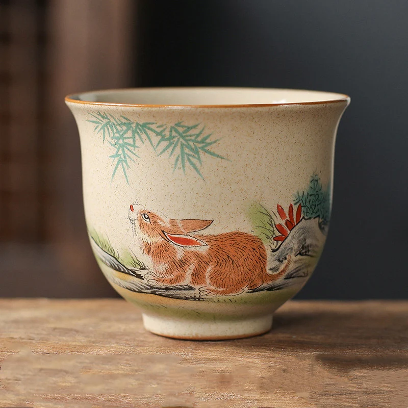 12 Chinese Zodiac Ceramic Teacup Kung Fu Tea Cup 130ml