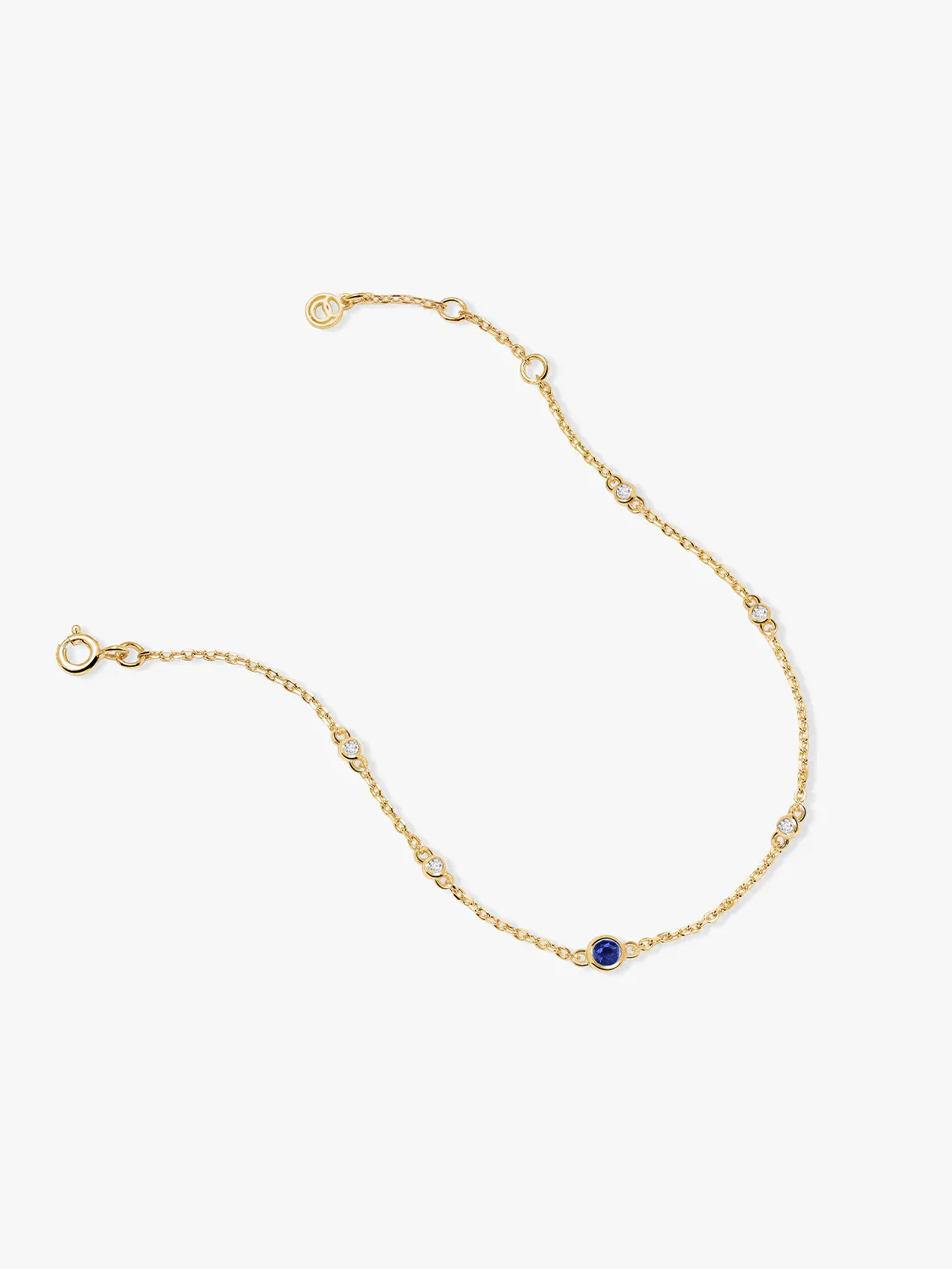Blue Sapphire Station Bracelet
