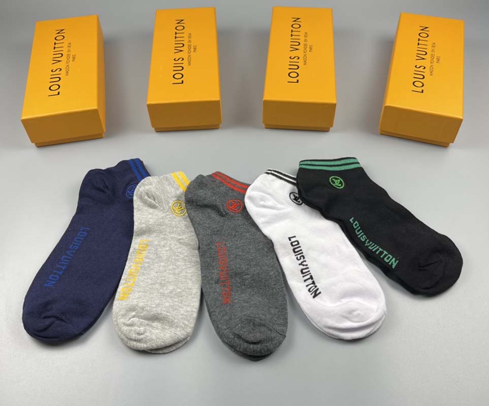 Set of 5 Pairs of Cotton sweat-absorbent Ankle Socks WZ-924000220