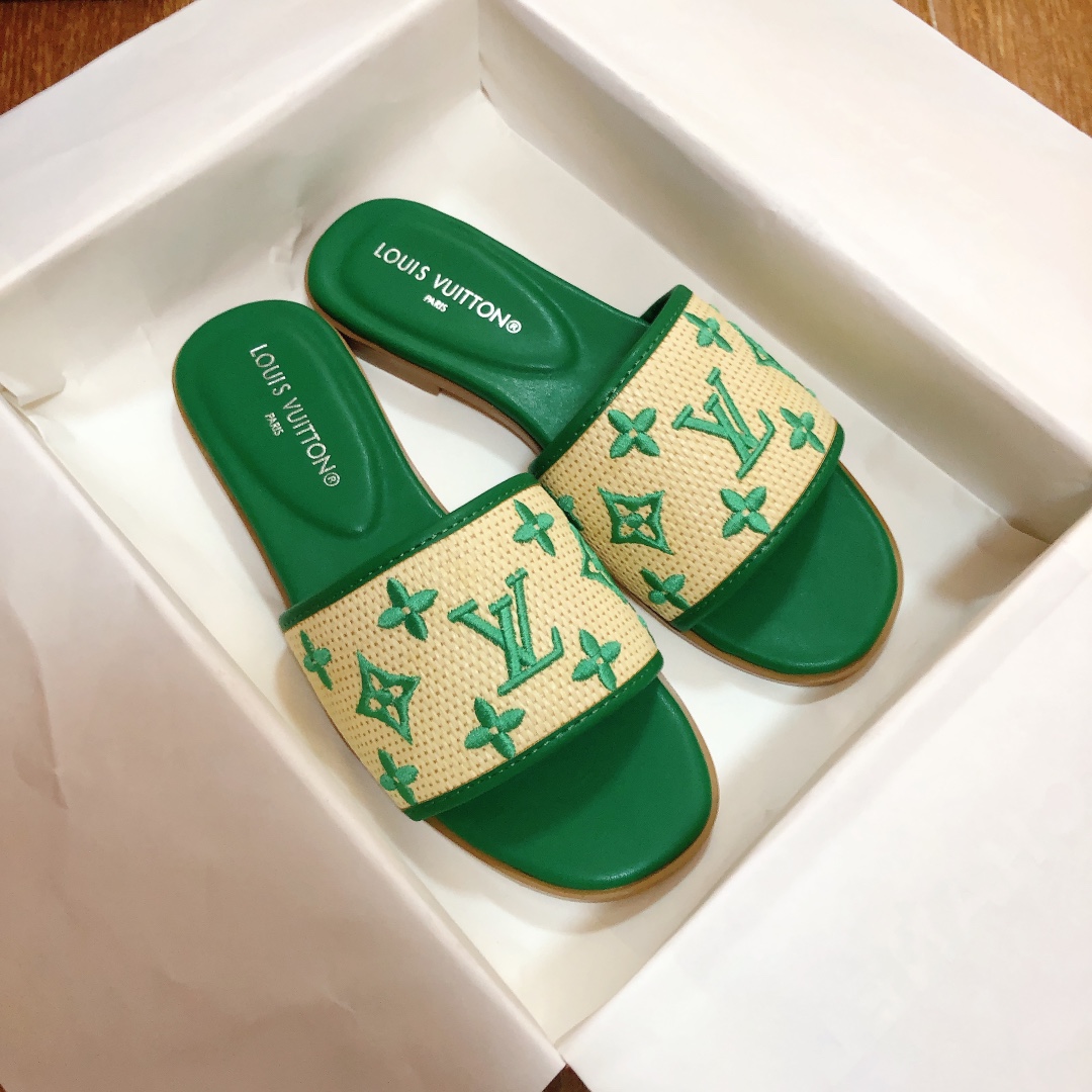 Woven Embroidered Slippers LX-872021