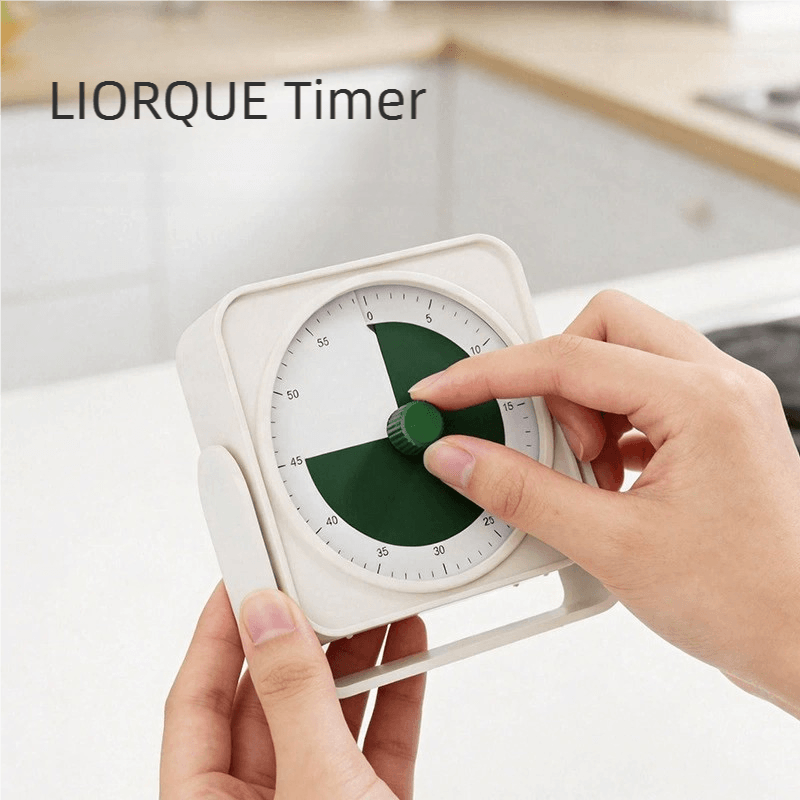 LIORQUE Kitchen Timer Alarm Clock Round Visual Timer - LIORQUE