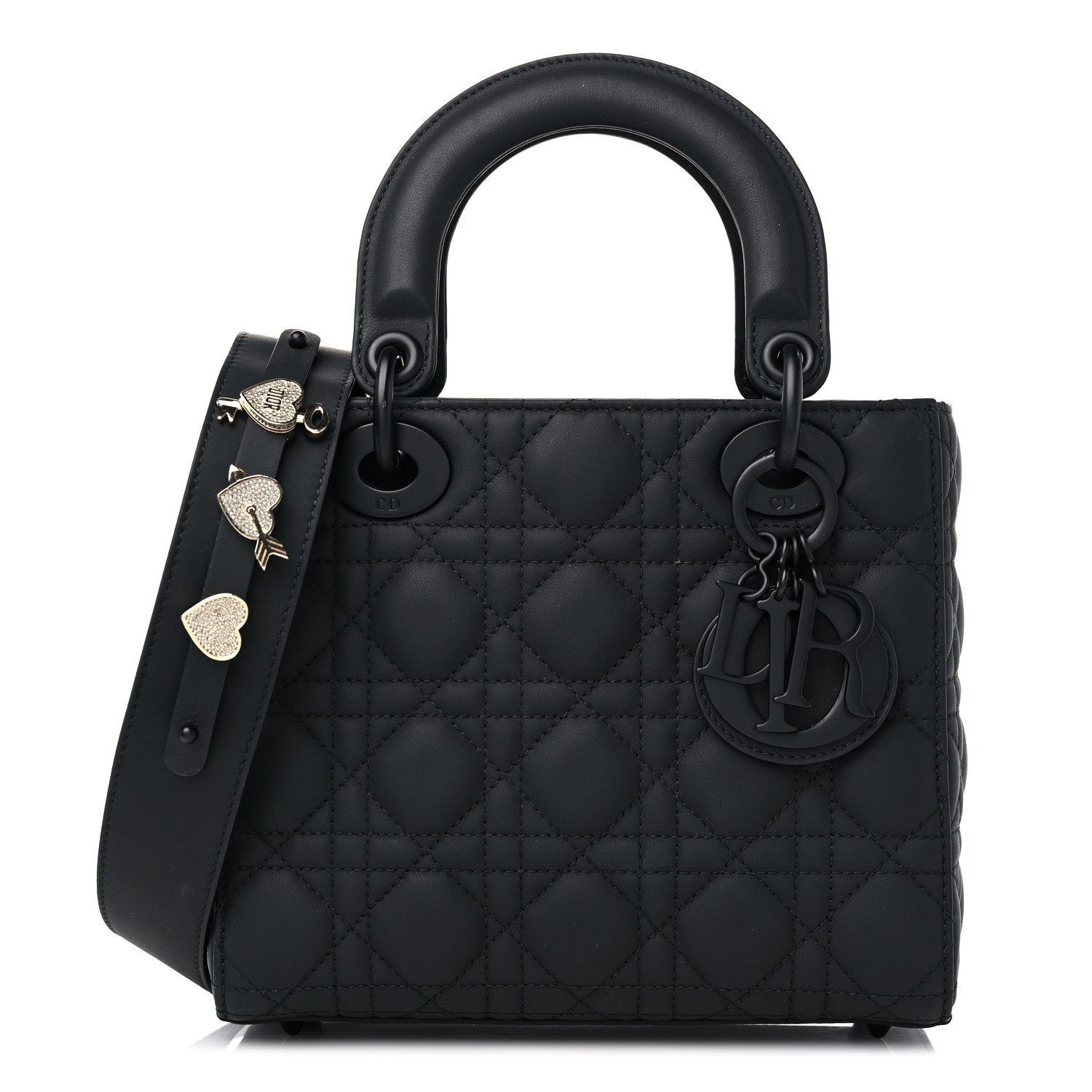 Ultra Matte Calfskin Cannage Small My ABC Lady  Black