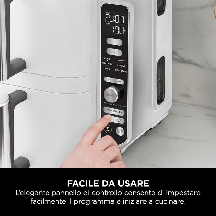 NINJA - FRIGGITRICE ARIA DOUBLESTACK 9,5 L SL400EUWH-Bianco