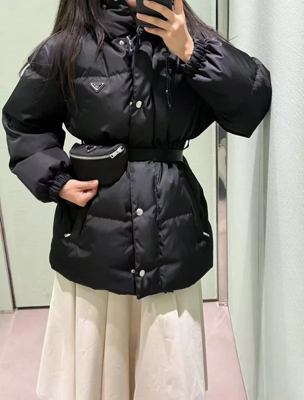 Ant waist hooded down jacket WT-813067