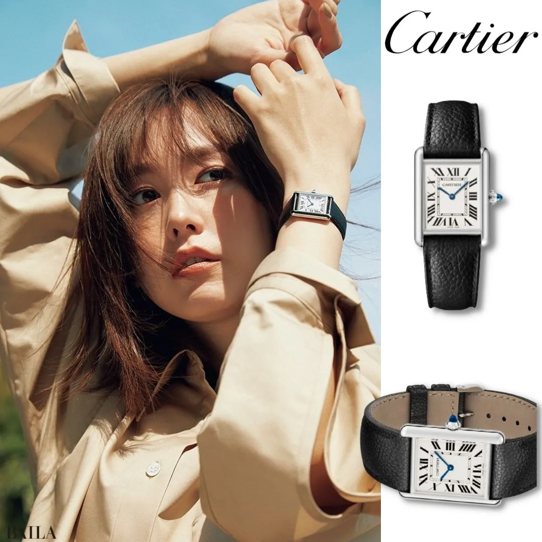【Cartier公式サイトは正規品時計】🌹2023新作雑誌掲載🔥限定30個!人生をともに歩む最高のパートナー！桐谷美玲さん同項 のTANK MUST WATCH タンク マスト ウォッチ