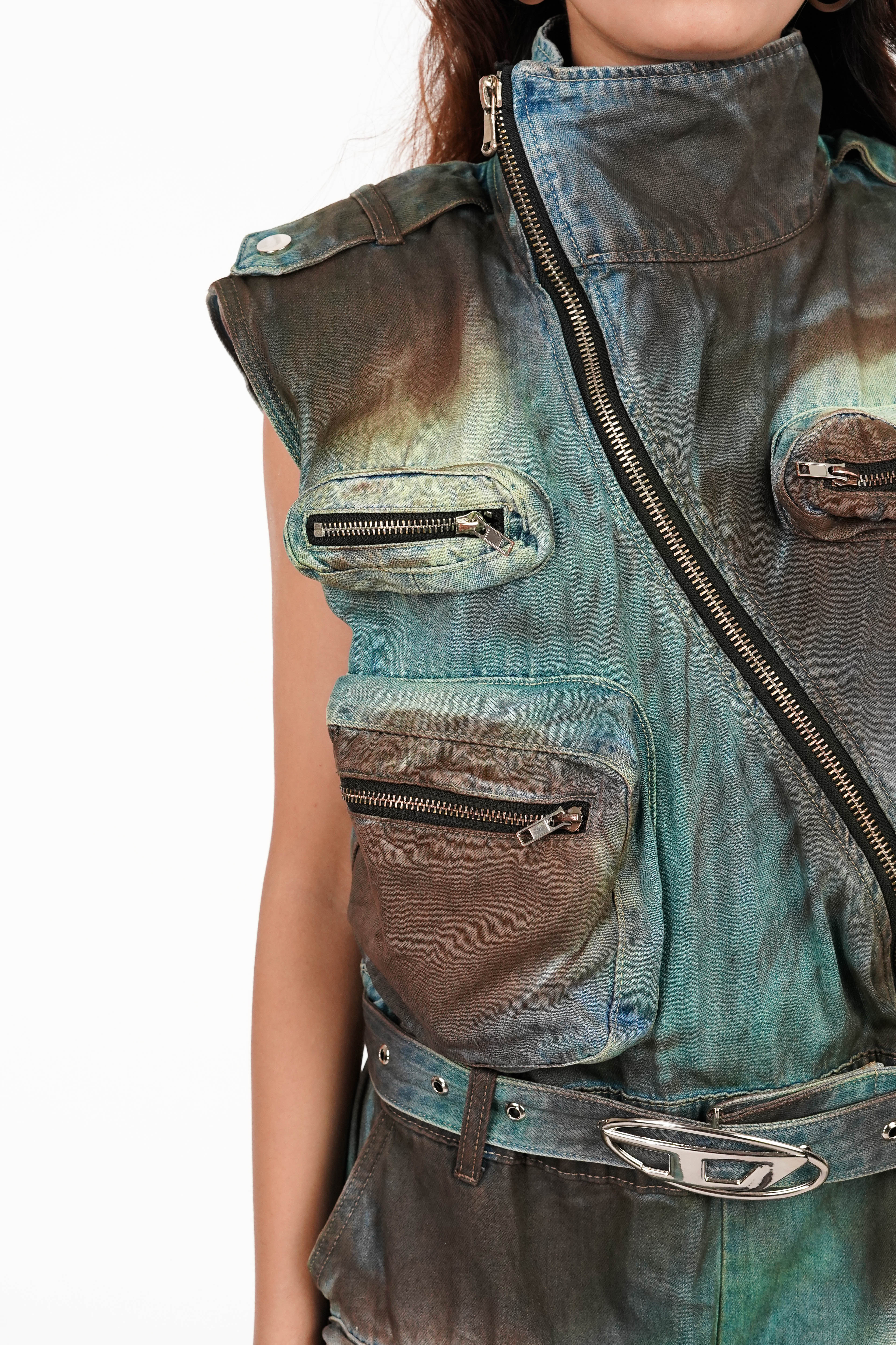 Dirtwashed Denim Romper