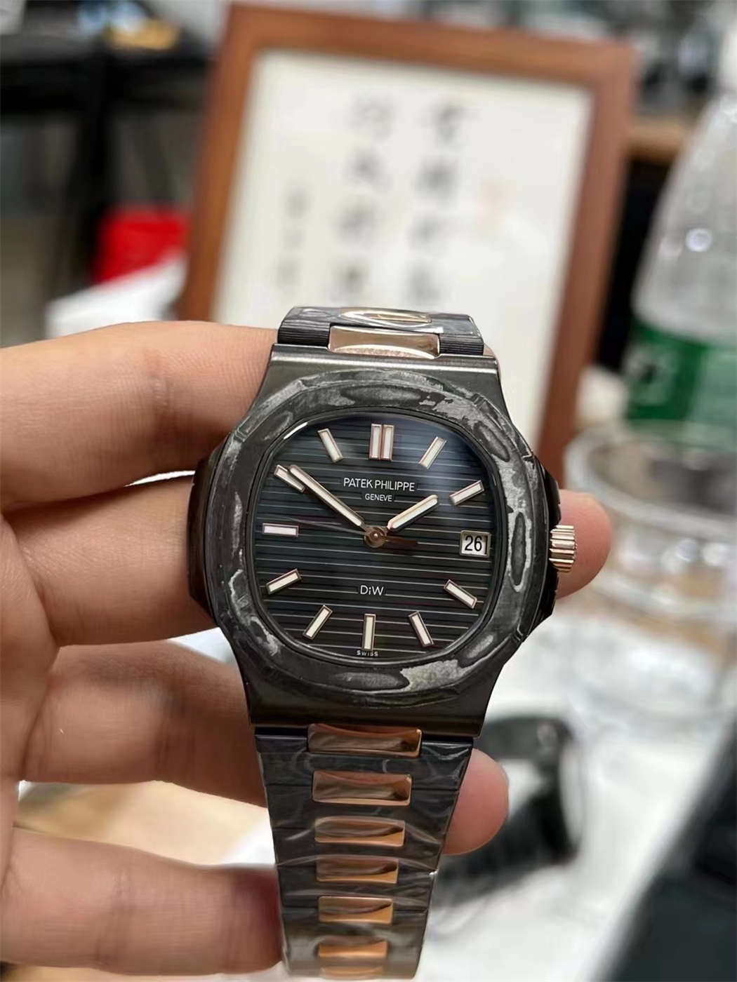 DIW Patek Nautilus 5711 Replica | Carbon & Rose Gold Super Clone