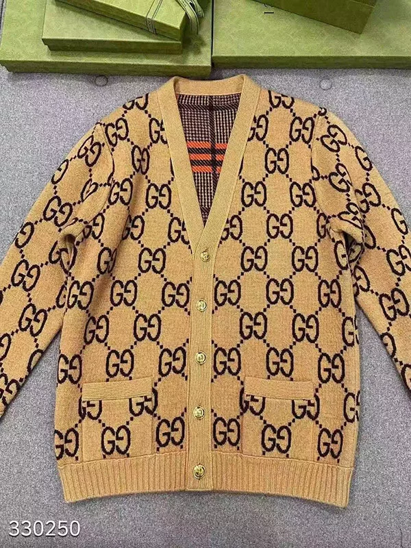 Classic vintage double-sided knitted wool cardigan MY-93256