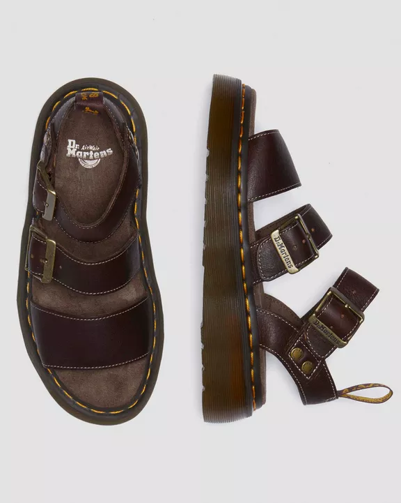Gryphon Quad Grizzly Leather Sandals