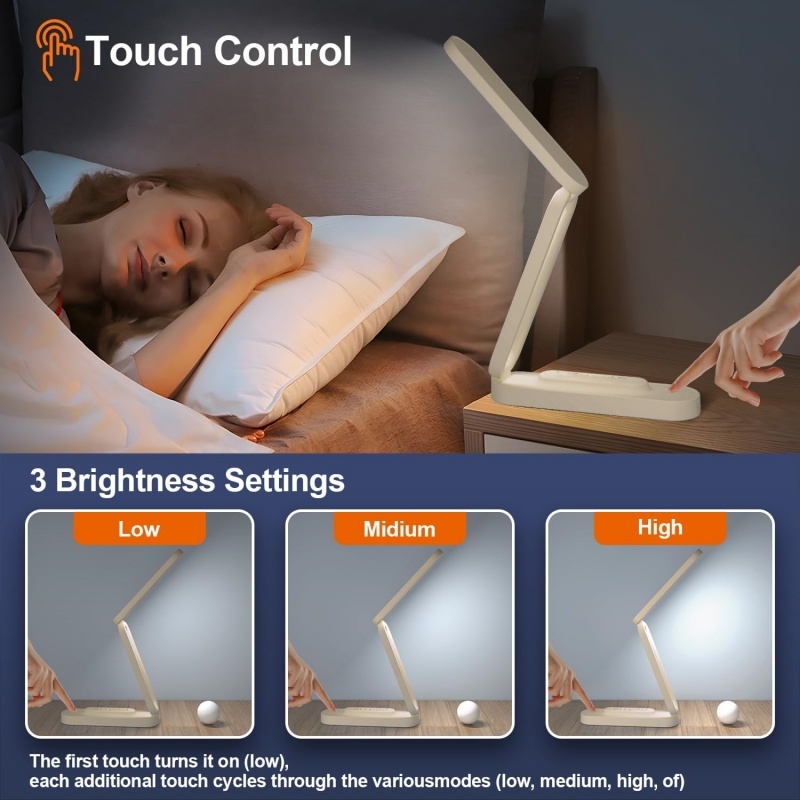 LED Desk Lamp for Office Home & Battery
