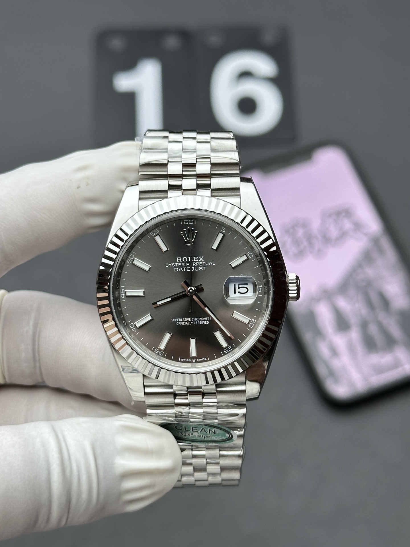 Clean Factory Datejust 41 126334 – 41mm Grey Dial with Super Clone 3235