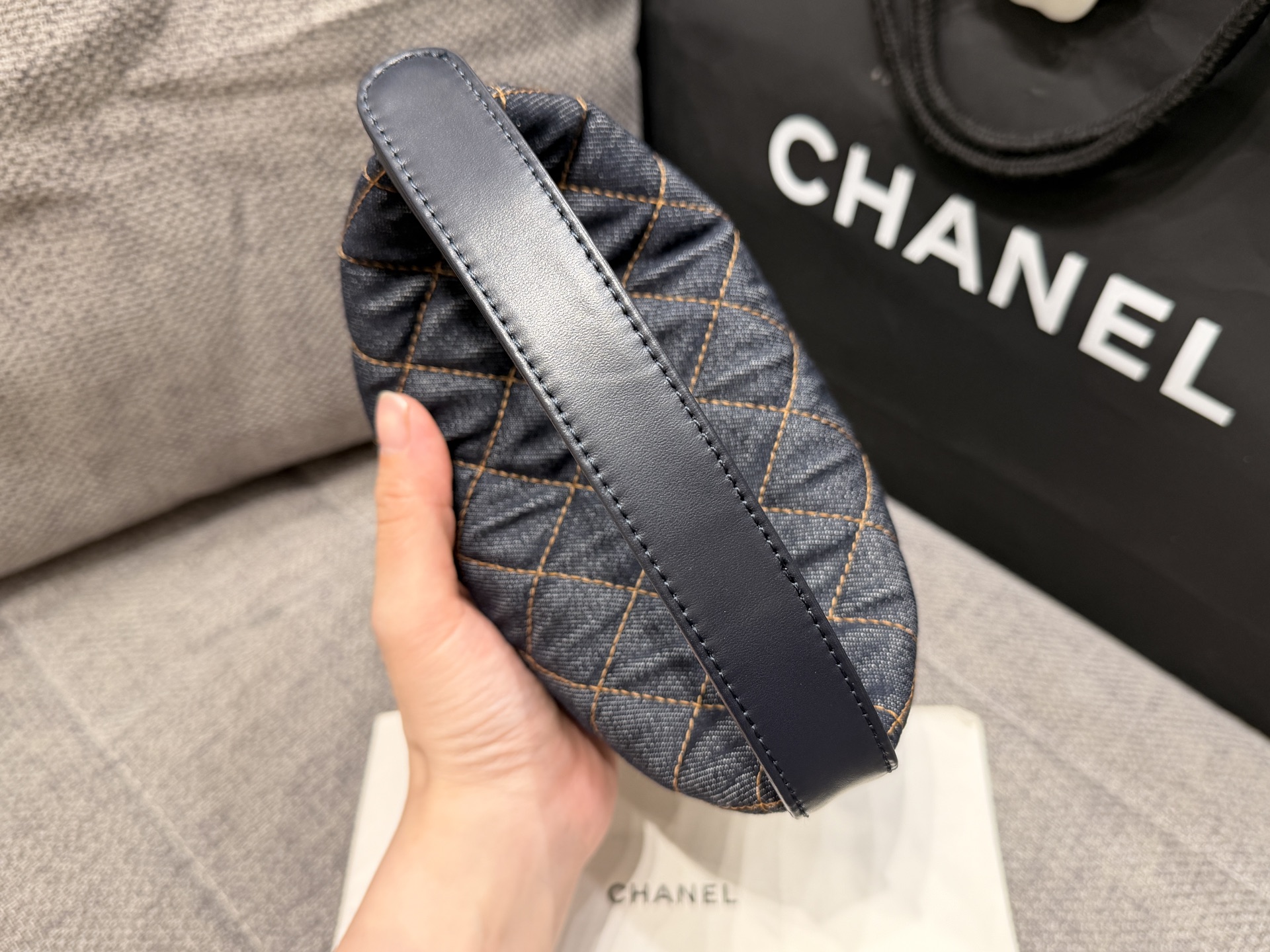 Chanel Classic Denim Chain Handbag