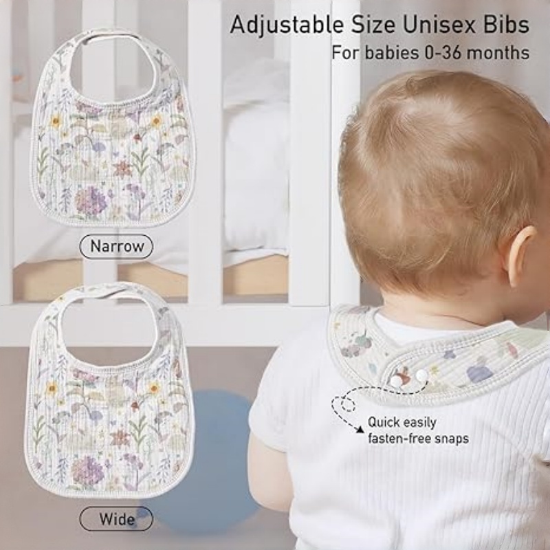 CLOUDBABY-BIB Muslin Drool Bibs for Boys Girls